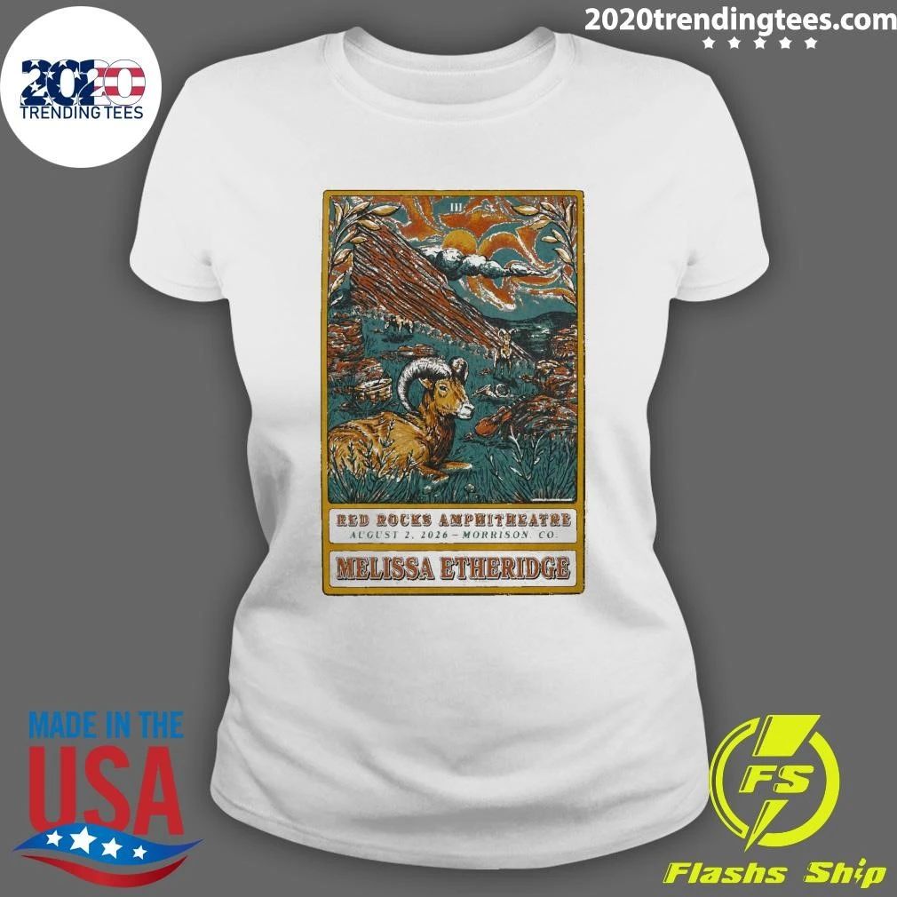 Melissa Etheridge Red Rocks Morrison Co 2026 Concer Shirt