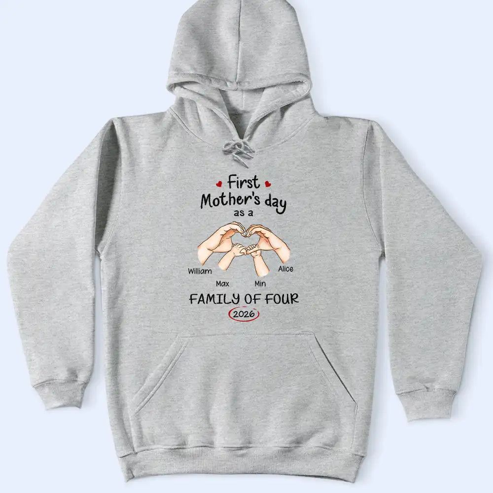 First Time Ever As A Family Of Three - Personalized T Shirt