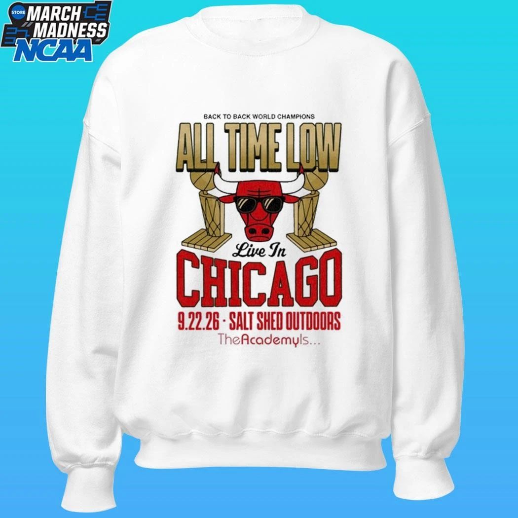 Back To Back World Champions All Time Low The Salt Shed In Chicago Il Sept 22 2026 Salt Shed Outdoors The Academy’s Shirt
