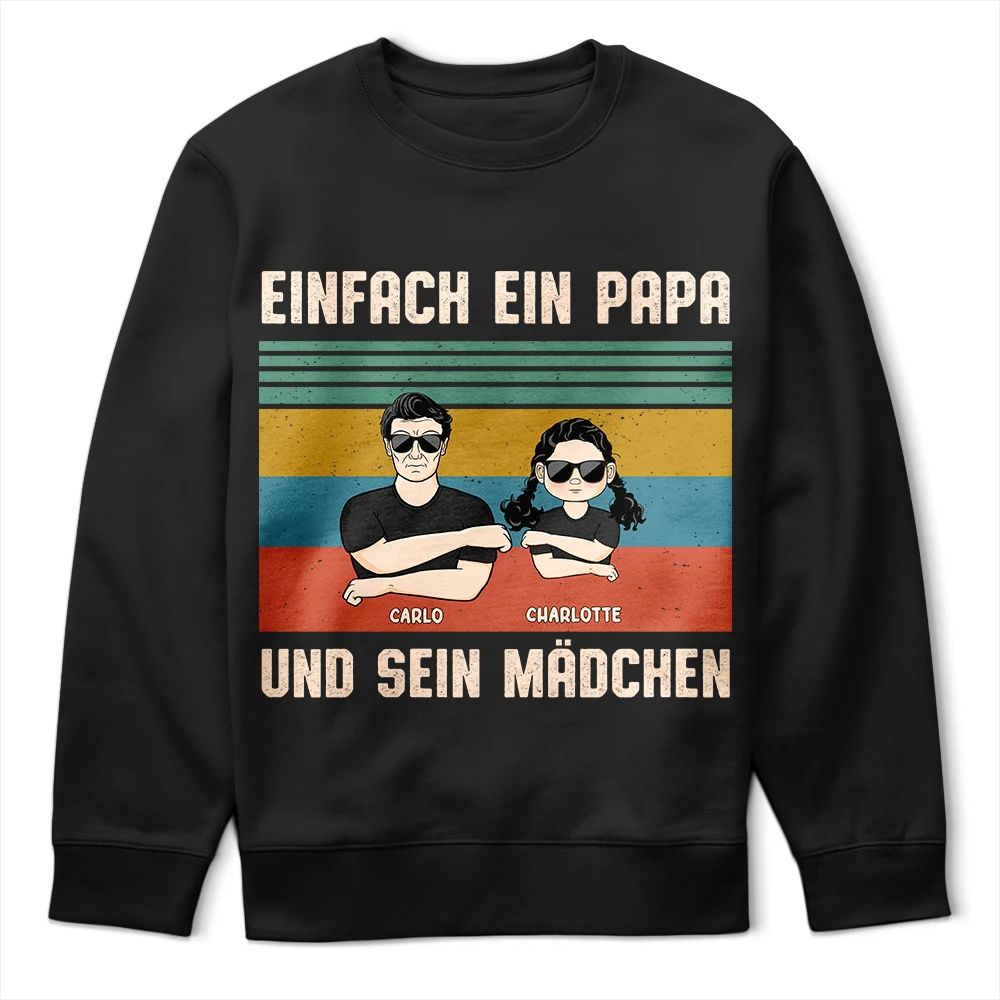 Einfach Ein Papa Und Sein Mädchen - Geschenk Für Den Vater - Personalisiertes T Shirt