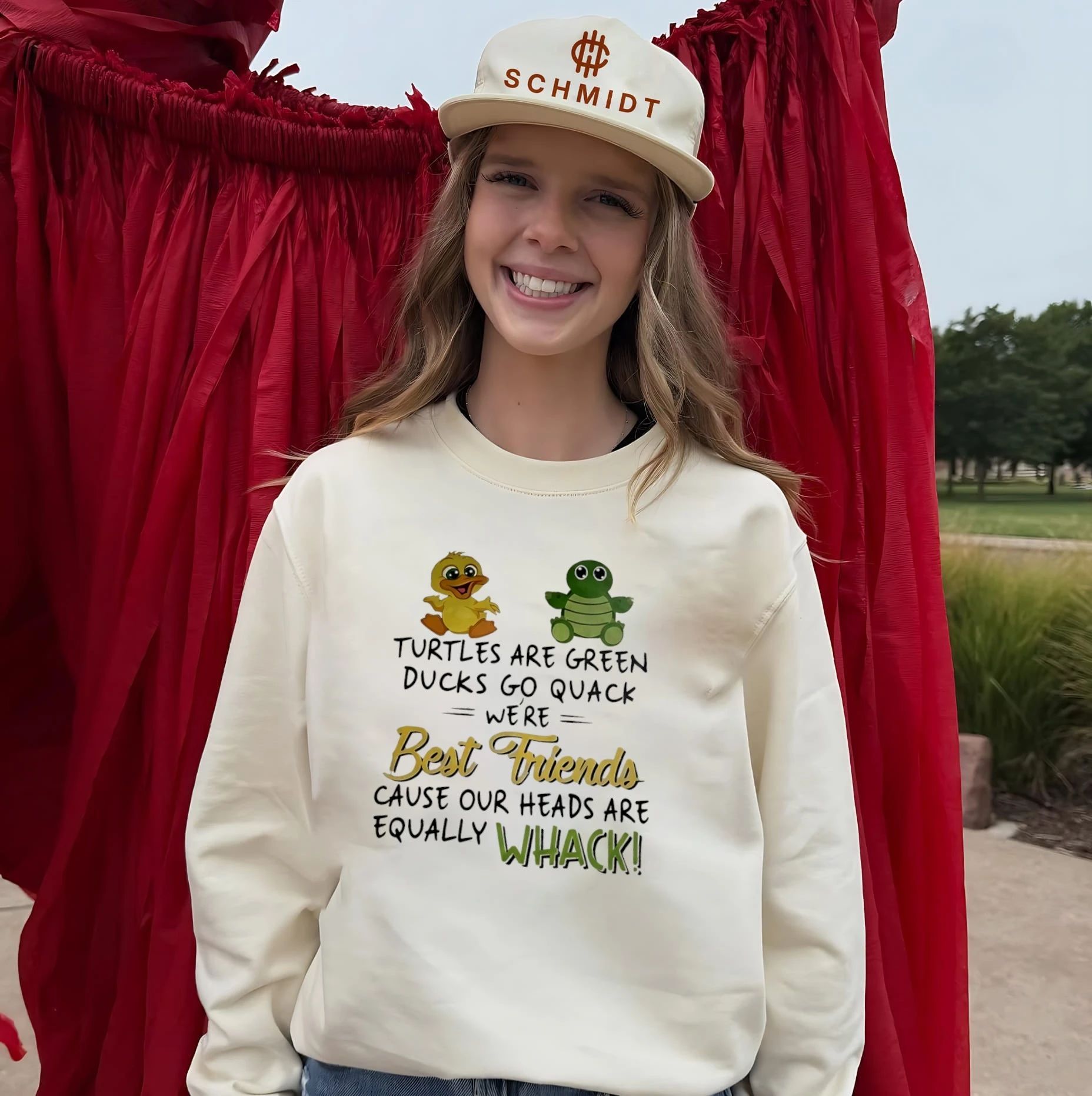 Turtles are green ducks go quack we’re best friends cause our heads are equally whack shirt