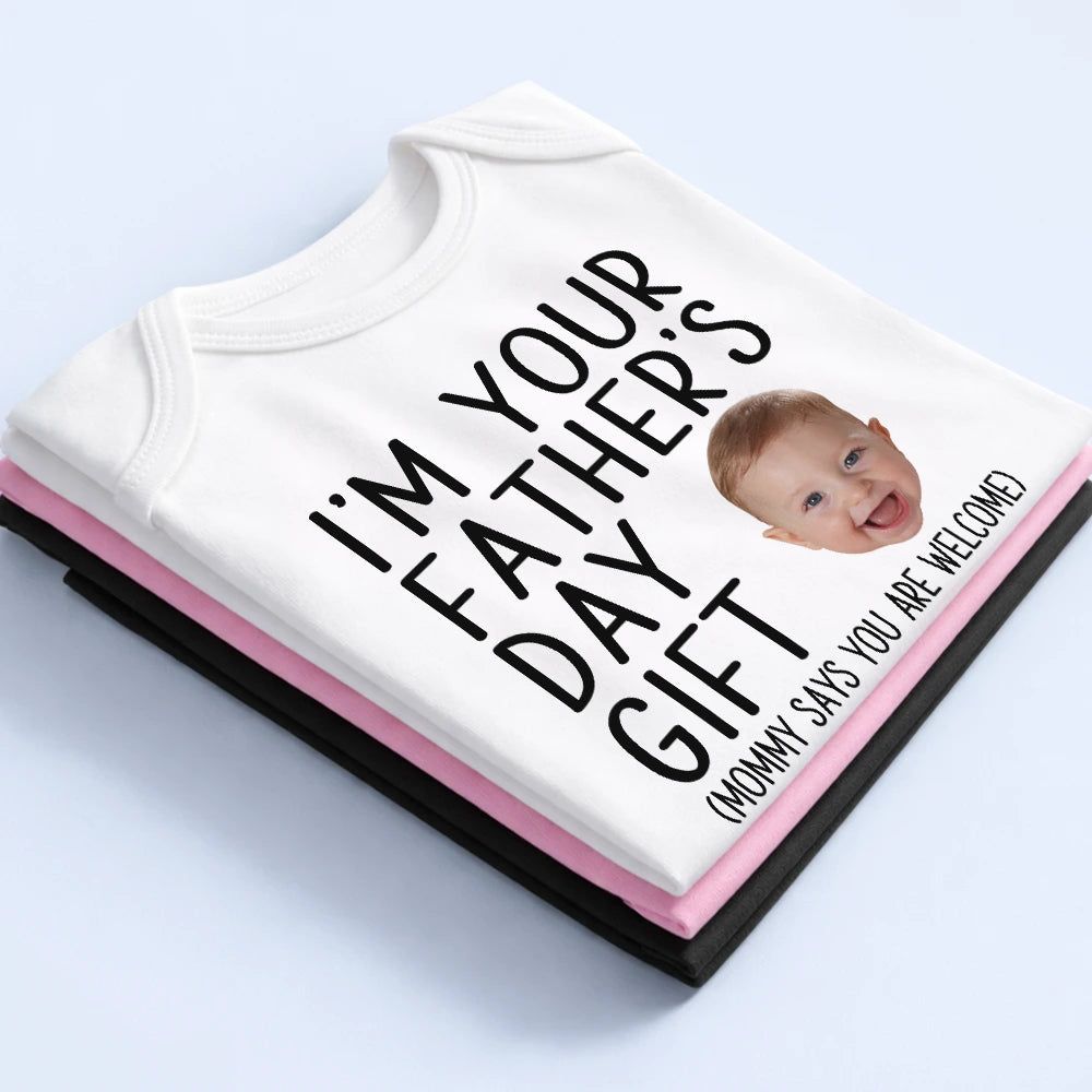 Custom Photo I'm Your Father's Day Gift - Gift For Dad, New Dad, Husband - Personalized Baby Onesie