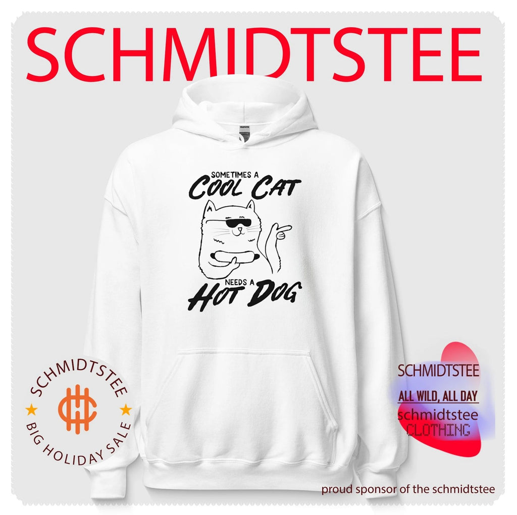 Sometimes a cool cat needs a hot dog shirt