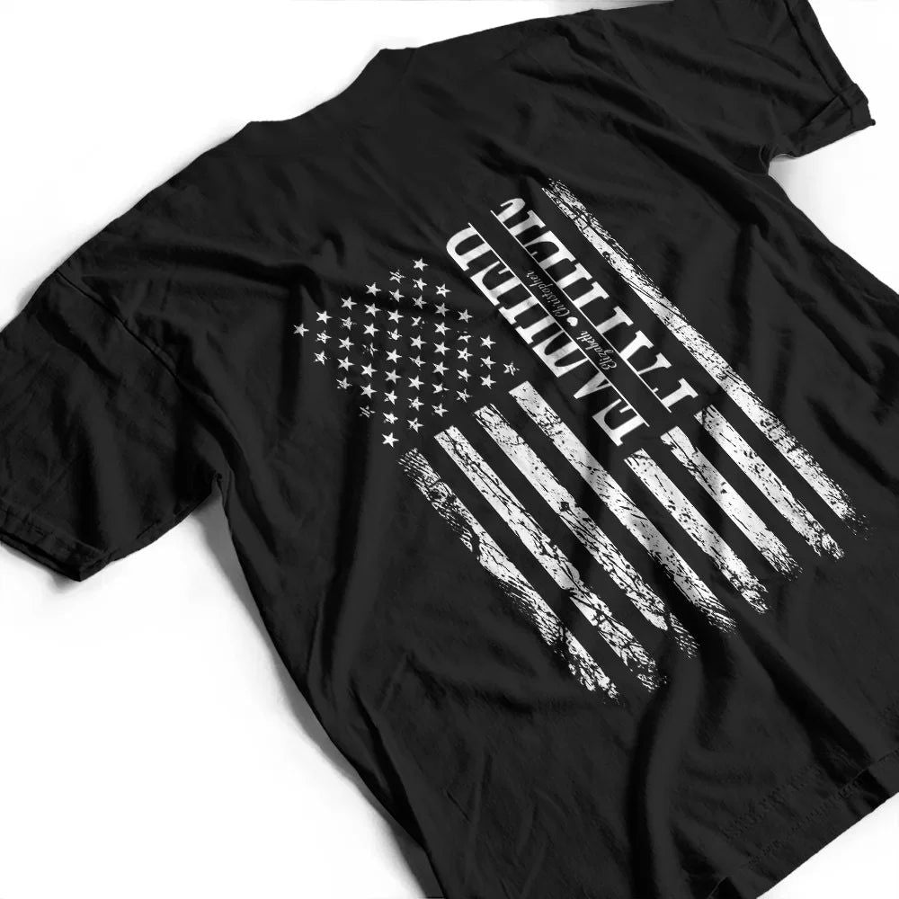 Stars & Stripes Dad Grandpa We Love You - Personalized T Shirt