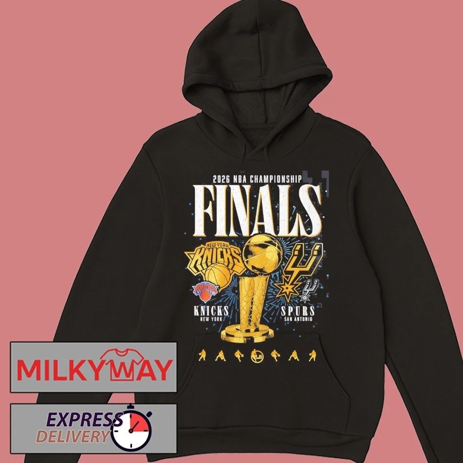 2026 NBA Championship Finals X ESPN New York Knicks Vs San Antonio Spurs Matchup Trophy T-Shirt
