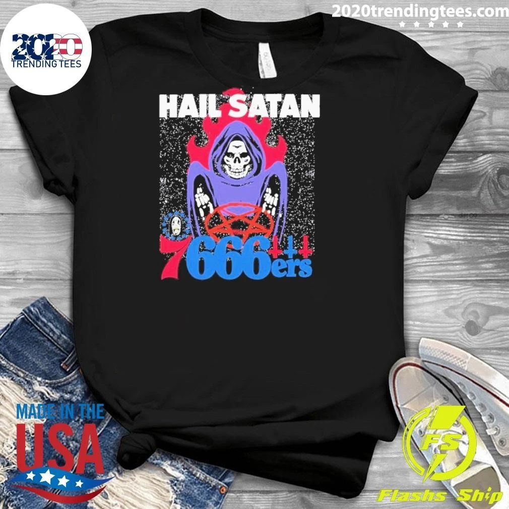 Hail Satan 666ers Philadelphia 76ers Nba Shirt