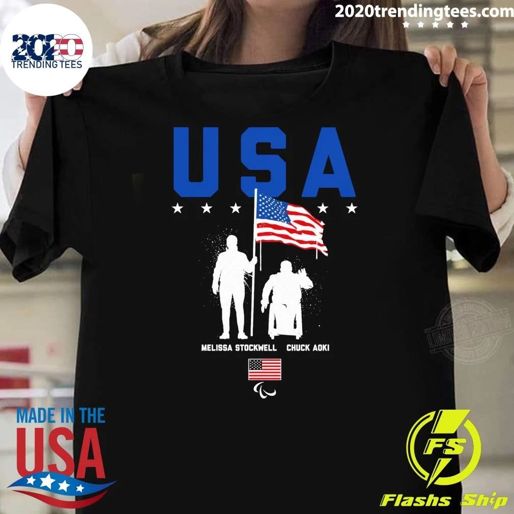 Team USA Melissa Stockwell and Chuck Aoki Flag Bearers Shirt