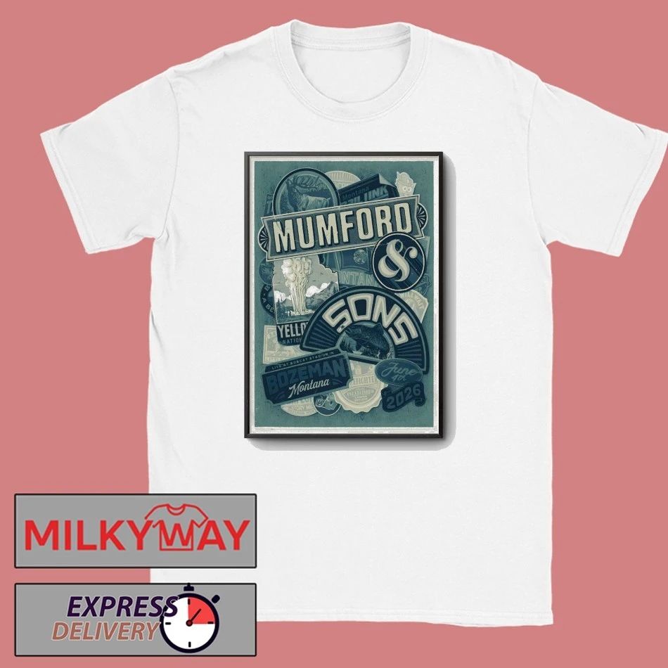 Mumford And Sons June 4 2026 Bobcat Stadium in Bozeman Montana Poster shirt