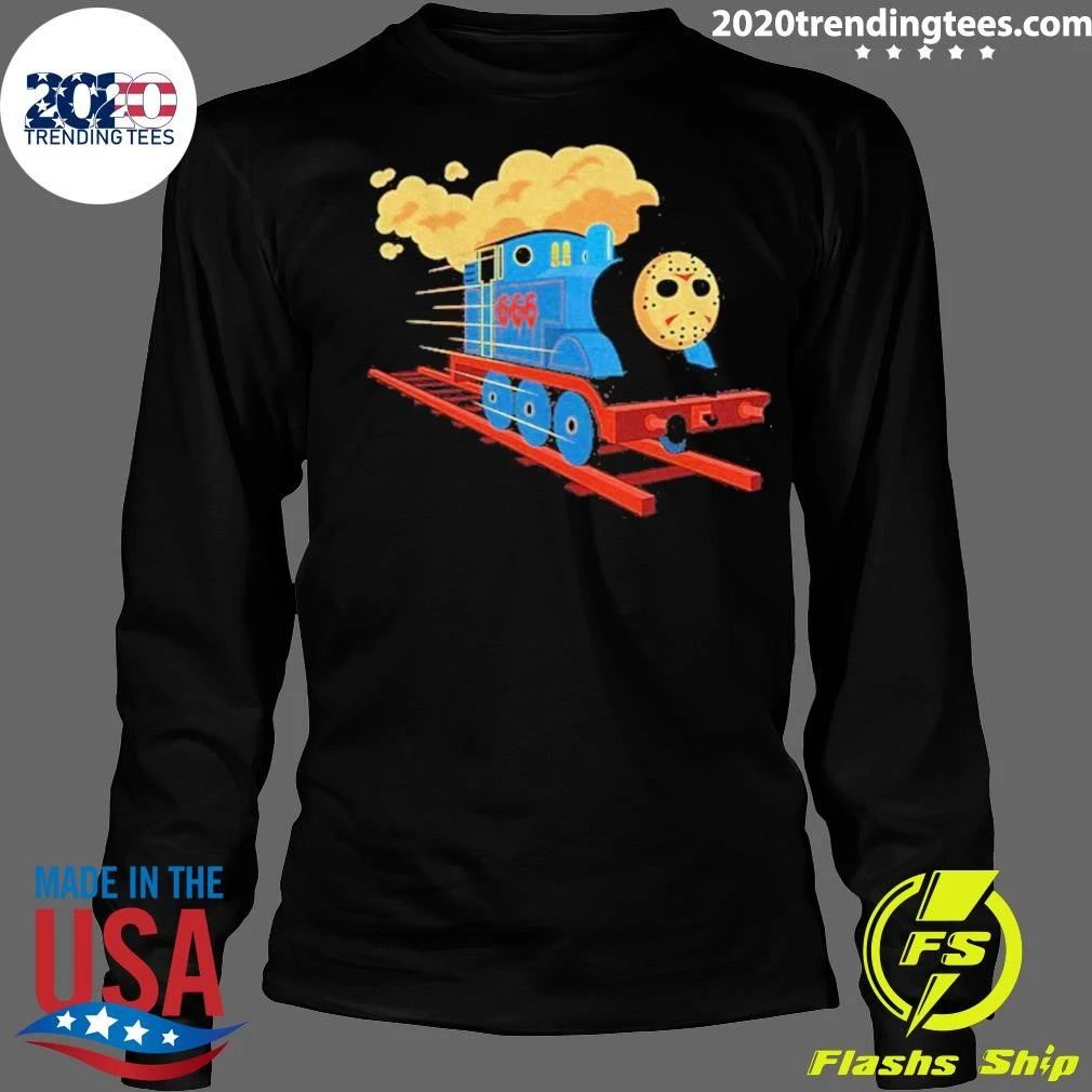 Thomas The Tank Engine Jason Voorhees Mask Railway To Hell Shirt