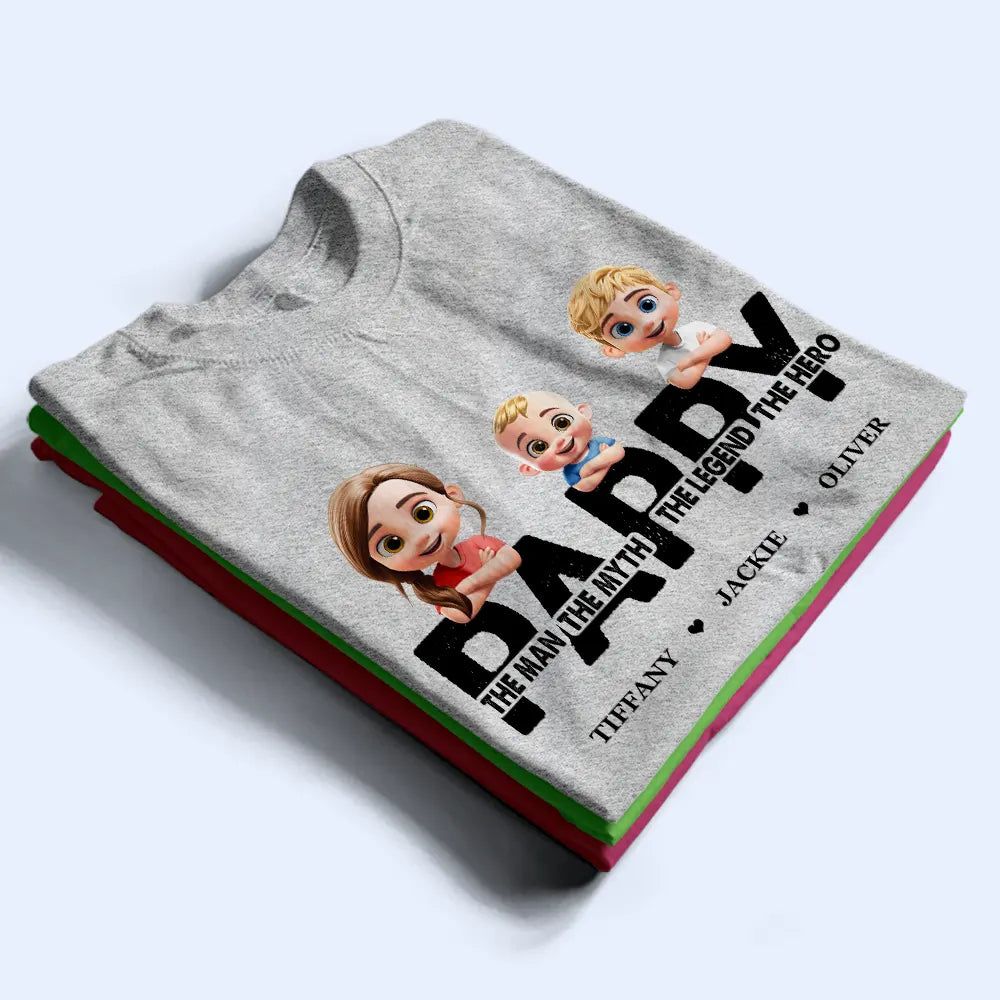 Dad Papa The Man The Myth The Legend - Personalized T Shirt