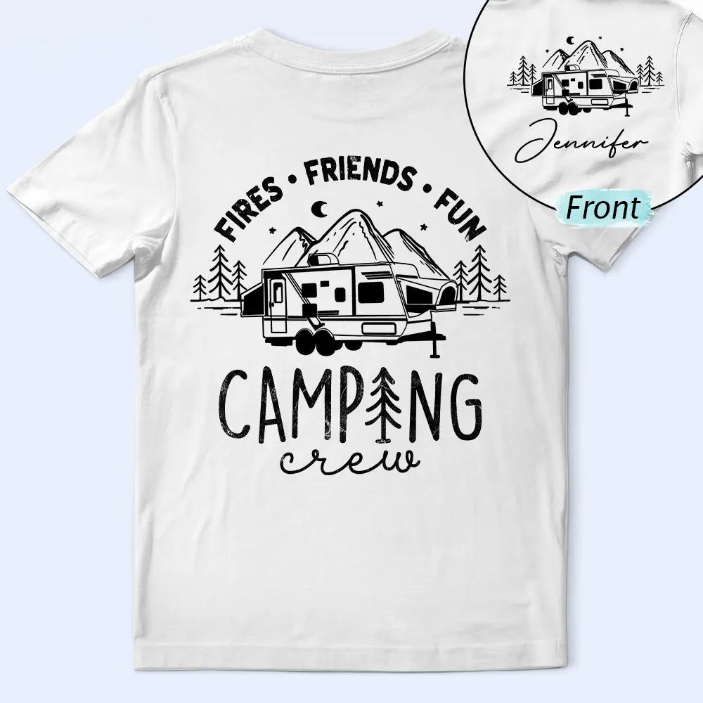 Camping Crew Fires Friends Fun - Personalized T Shirt