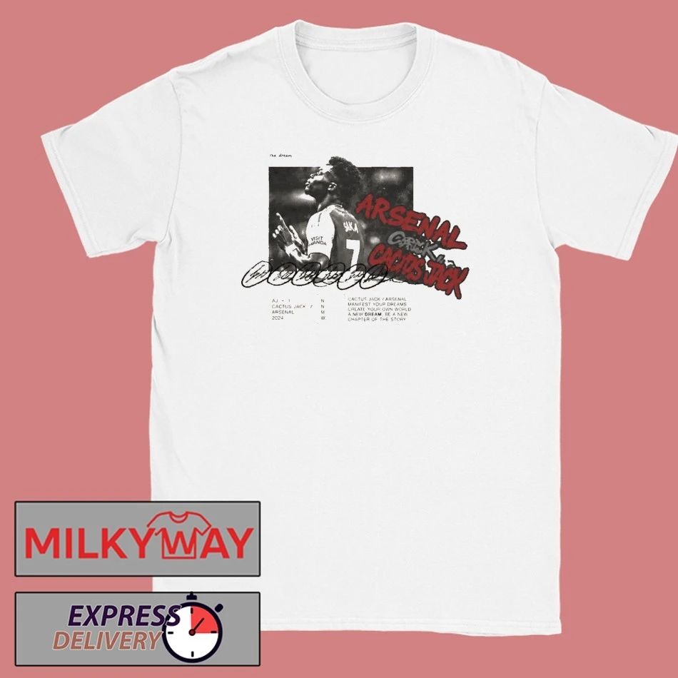 Travis Scott X Arsenal Cactus Jack Bukayo Saka Graphic T-Shirt
