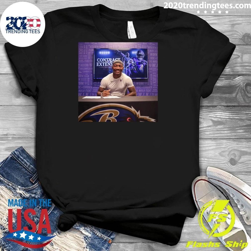 Zay Flowers Signs Contract Extension with the Baltimore Ravens Shirt