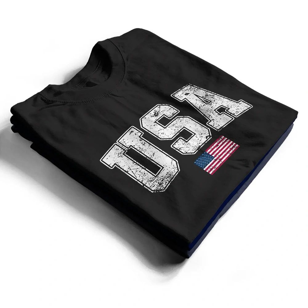 Retro USA Flag - T Shirt