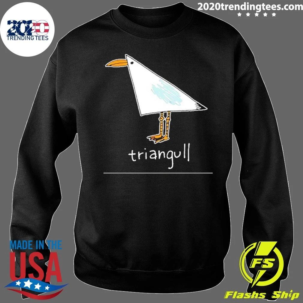 Triangull Seagull Triangle Bird Pun Minimalist Shirt