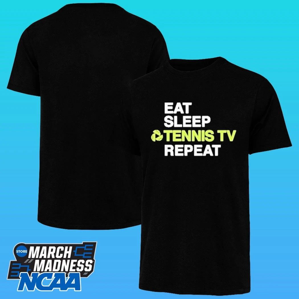 Jon Favreau Eat Sleep Tennis Tv Repeat Shirt