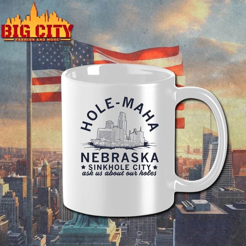 Hole-Maha Nebraska sinkhole city T-shirt