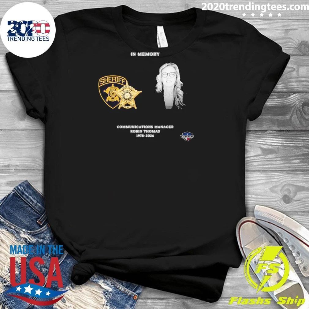 In Memory Communications Manager Robin Thomas 1978-2026 Shirt