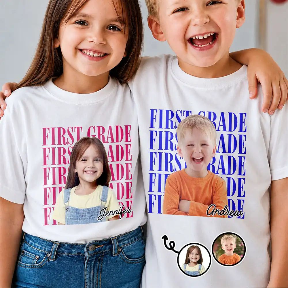 Custom Photo Kid Portrait Kindergarten - Personalized T Shirt