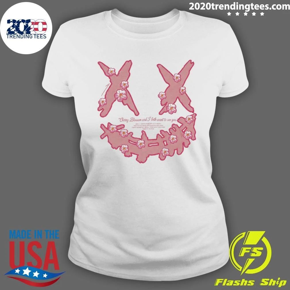 Kaos Ric Ricky Is Clown X Embroidery Sakura Pink Shirt