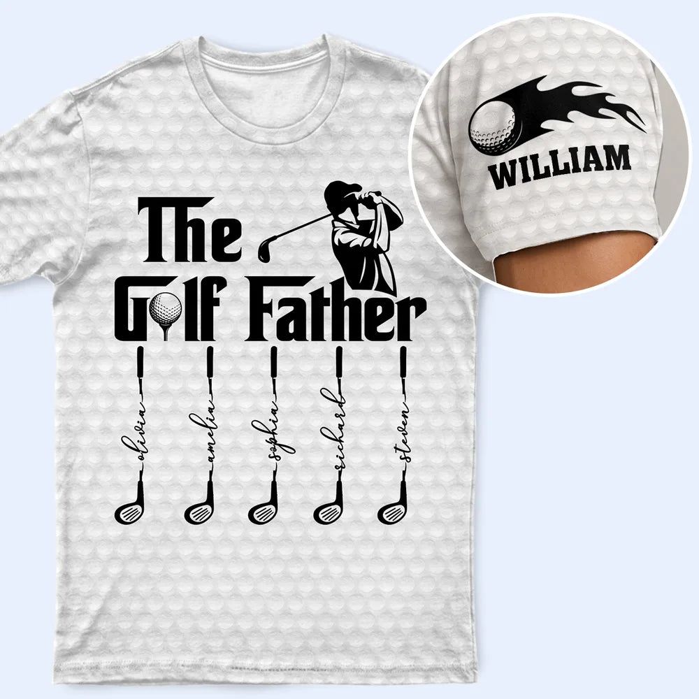 The Golf Father - Personalized Full Print T Shirt