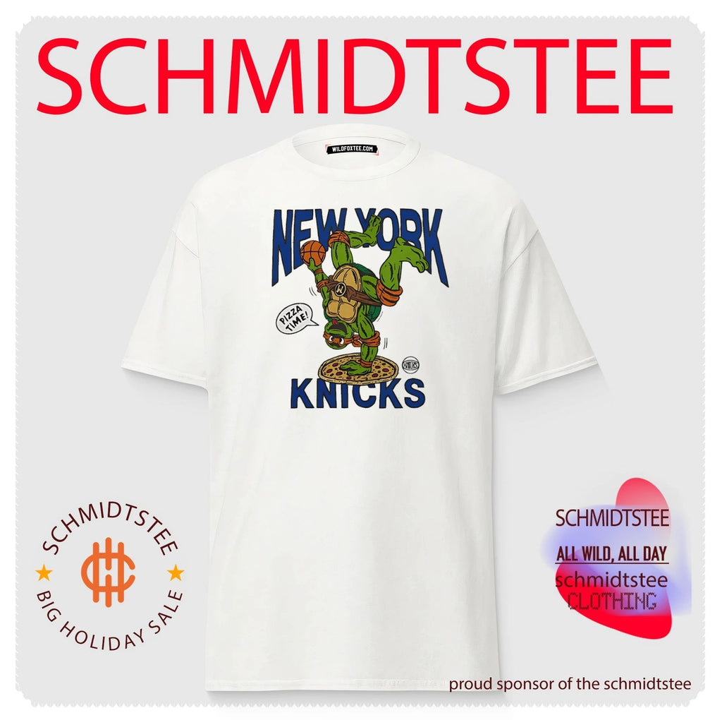 New York Knicks features Teenage Mutant Ninja Turtles pizza time shirt