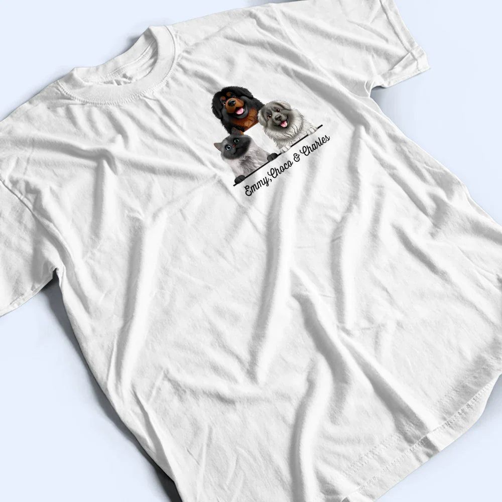 Dog Cat Mom Dad Pet Lover 3D Effect - Personalized T Shirt