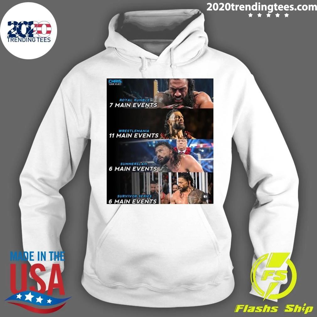 Roman Reigns Main Event Record Is Insane Shirt