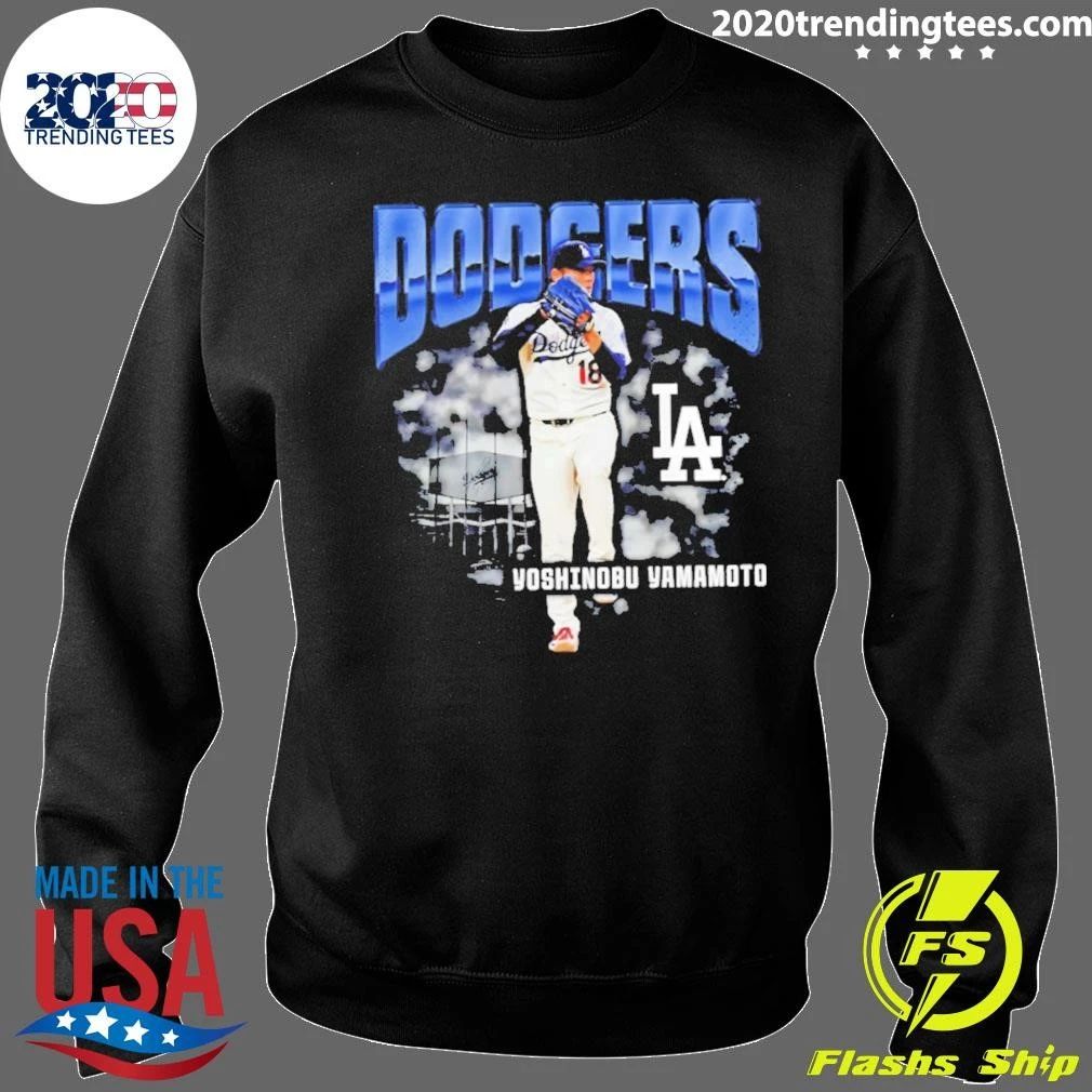 Funny Yoshinobu Yamamoto Los Angeles Dodgers Starting Pitcher Enlarged Player Shirt