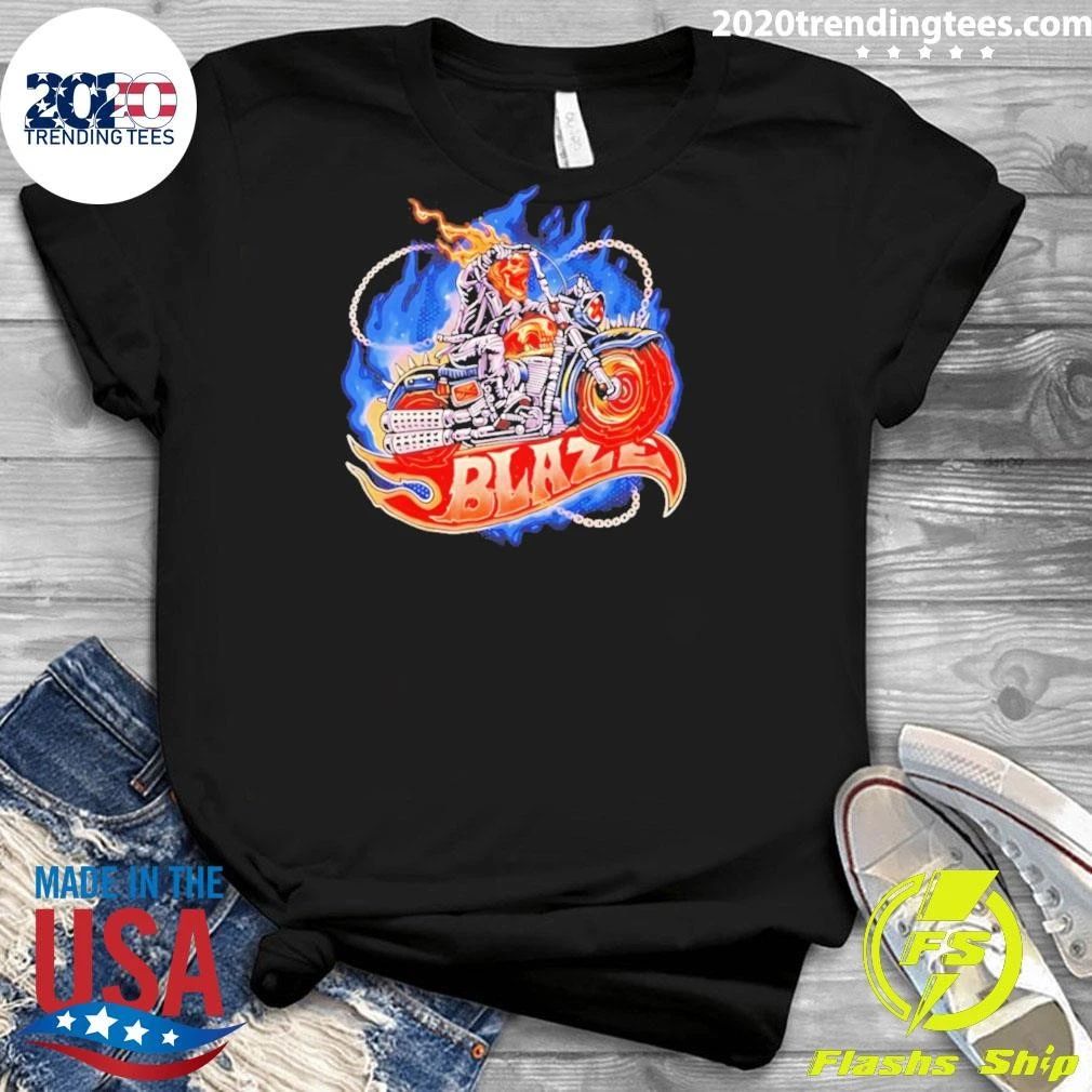 Ghost Rider Comics Blaze Motorcycle Shirt