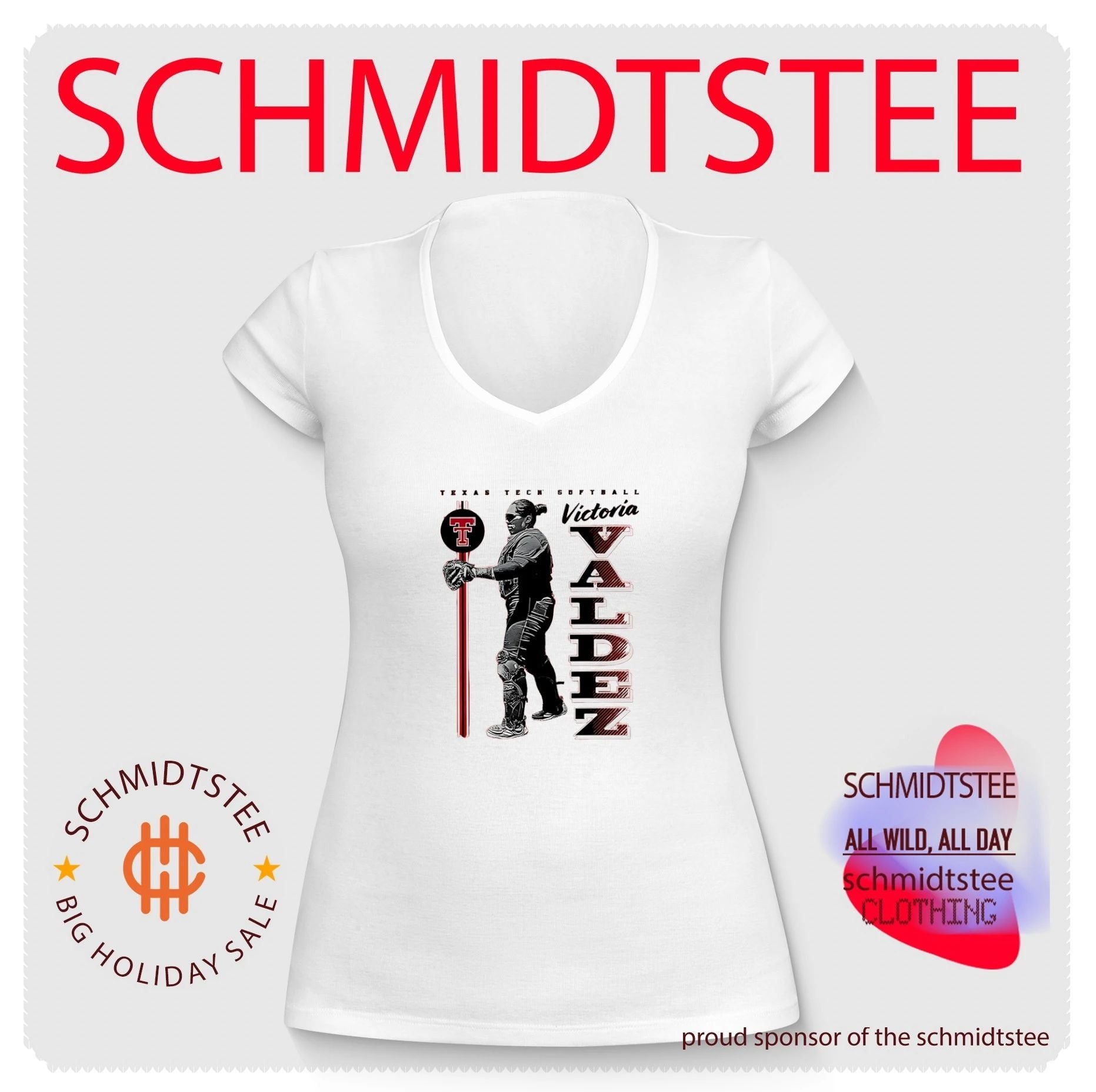 Texas Tech Softball Victotia Valdez posing shirt
