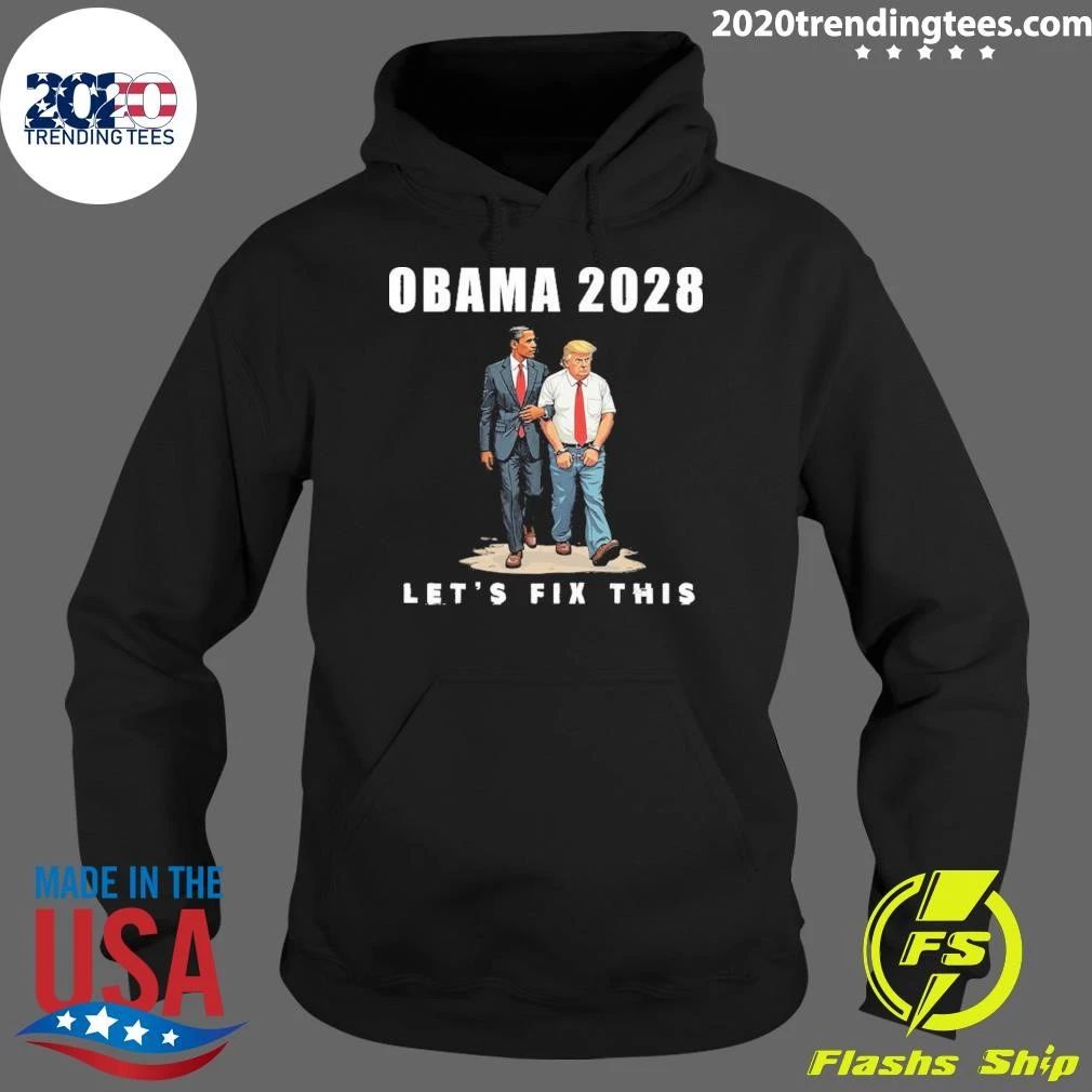 Obama 2028 Political Let’s Fix This Trump Cartoon Shirt