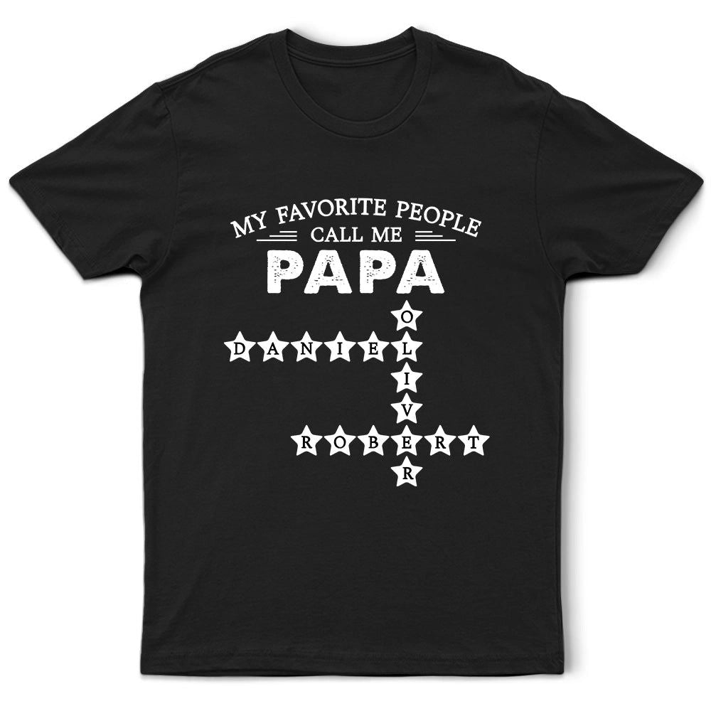 Crossword My Favorite People Call Me - Personalized T Shirt