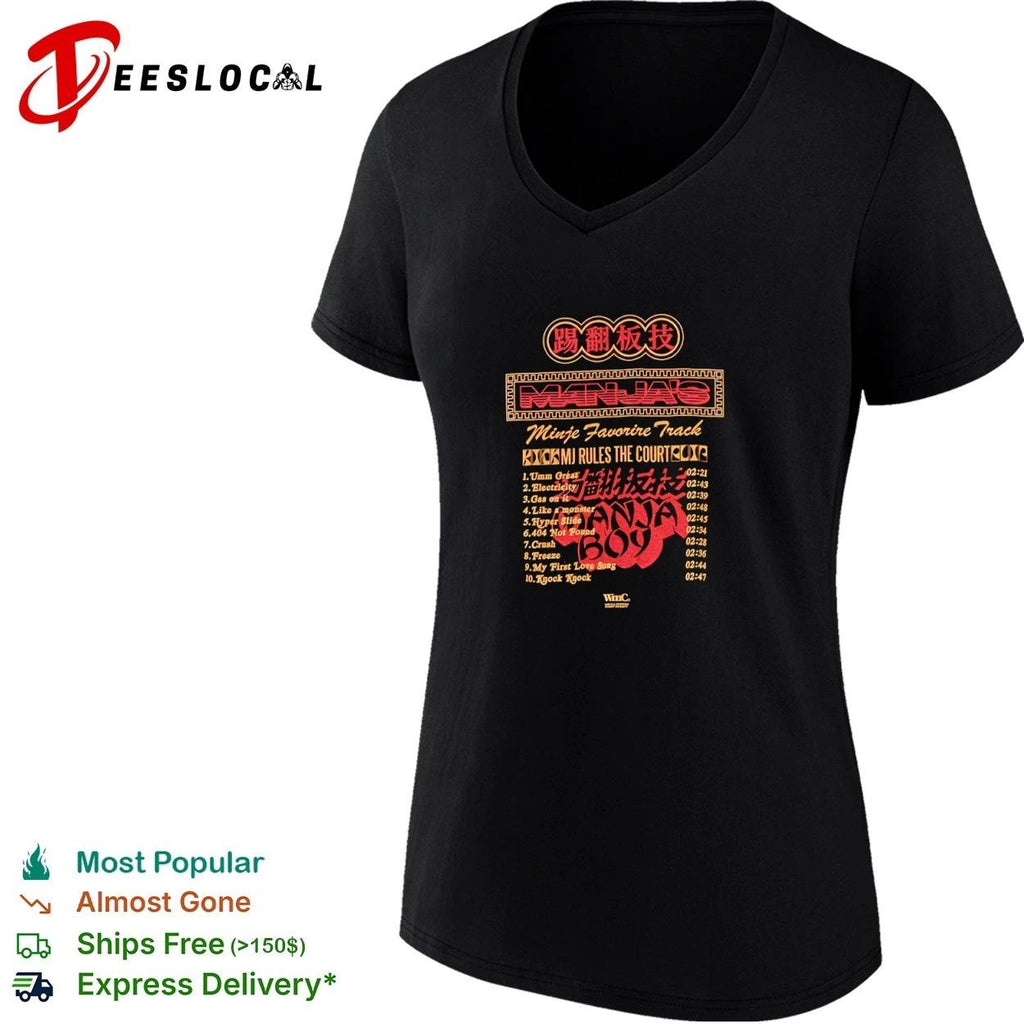 Manja’s Minje Favorite Track Kick MJ Rules the Court Ganja Boy T-shirt