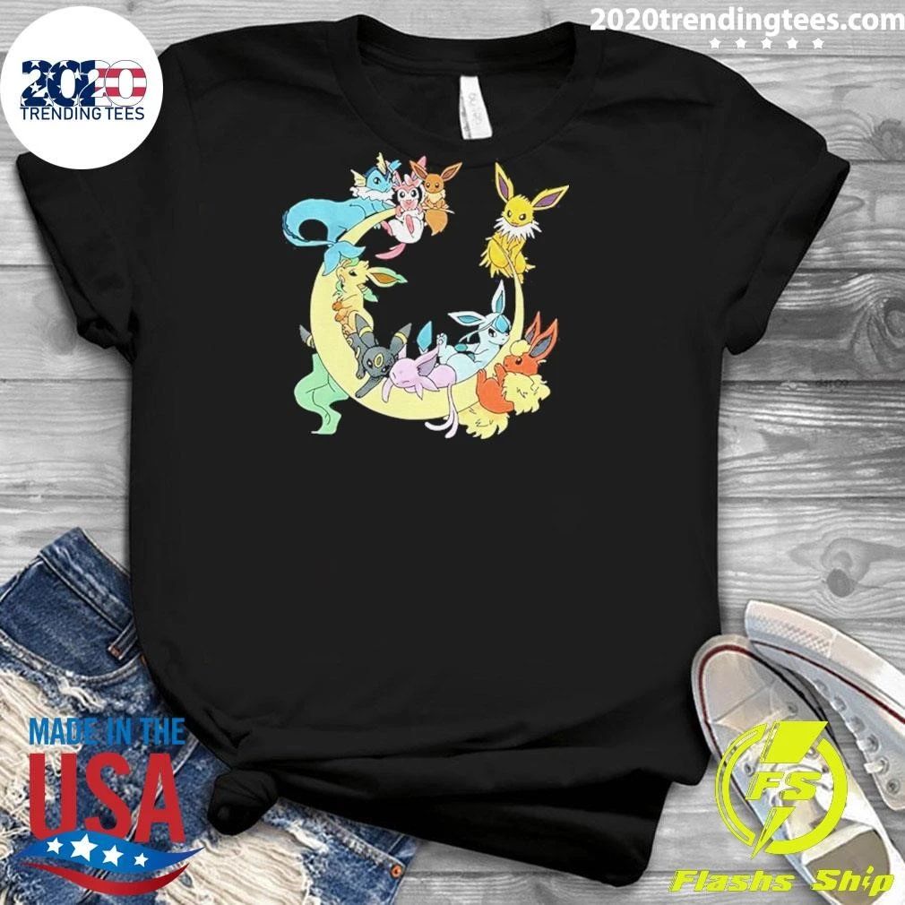 Eevee Evolutions Sylveon Umbreon Flareon Jolteon Vaporeon Shirt