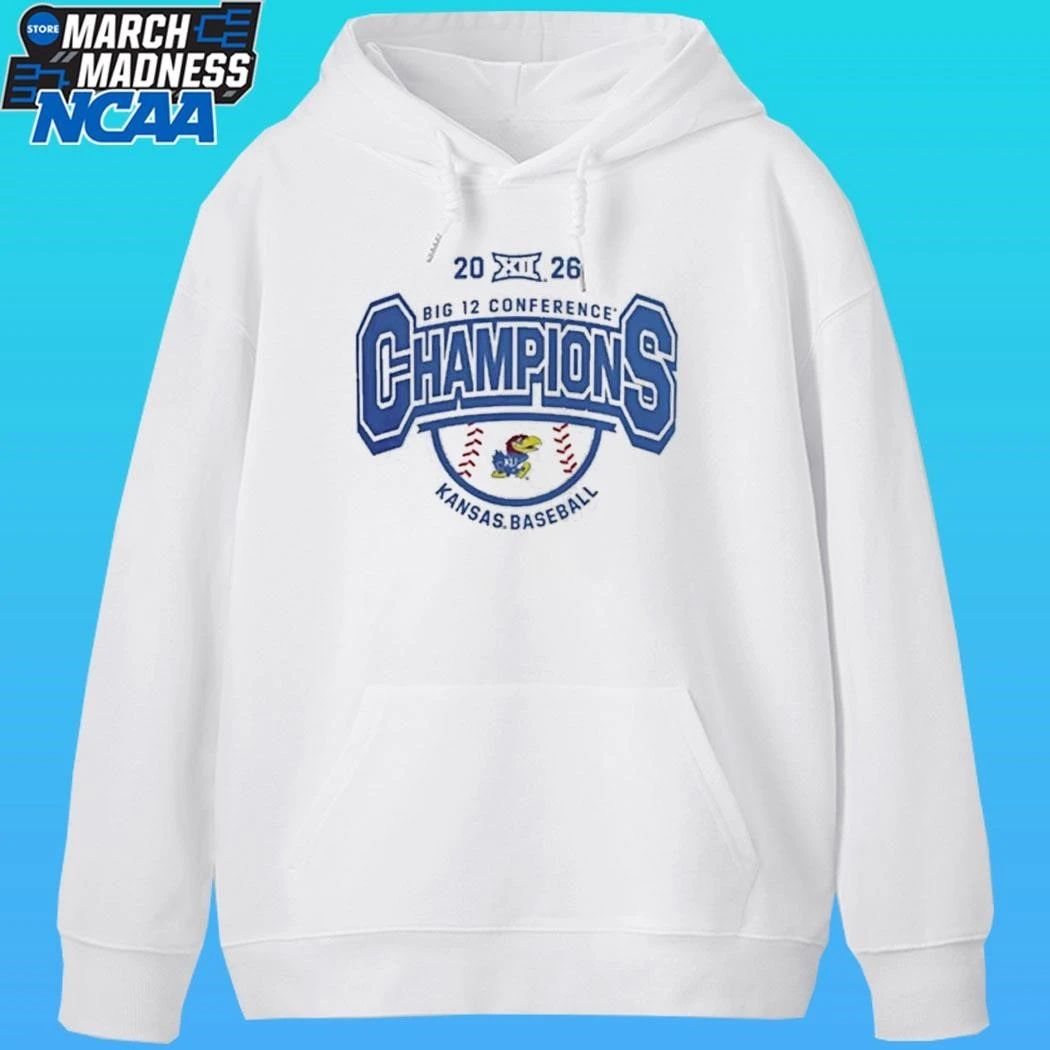 Kansas Jayhawks Baseball 2026 Big 12 Baseball Tournament Champions Shirt