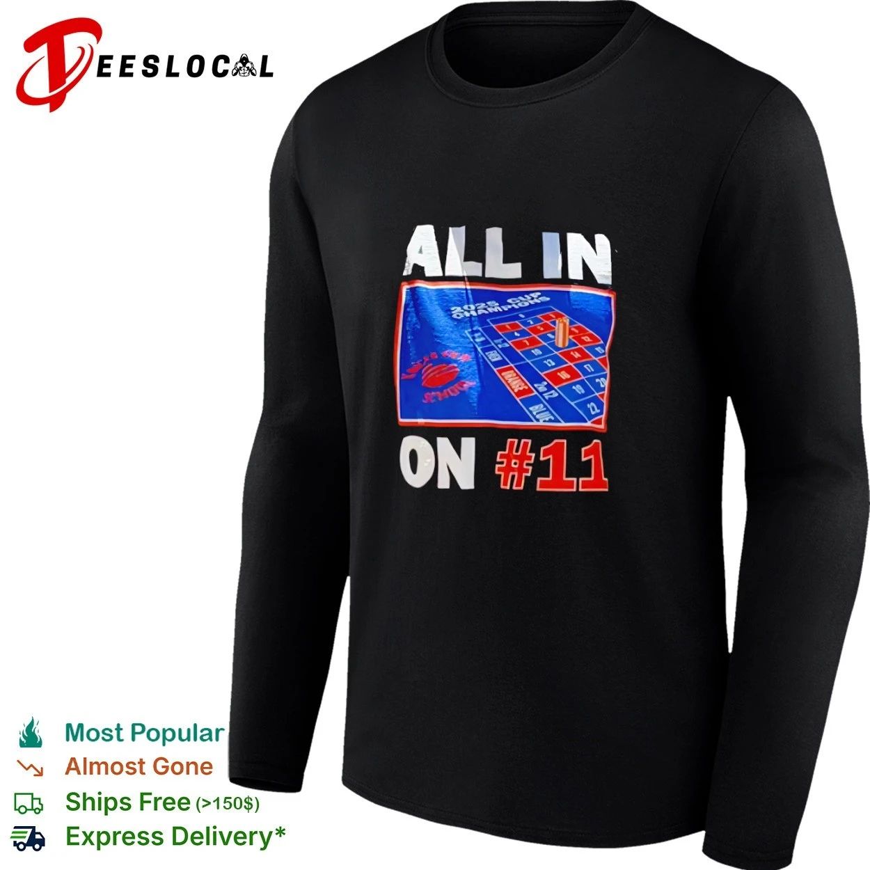 All In on #11 Kansas City Schools 2025 Cup Champions T-shirt