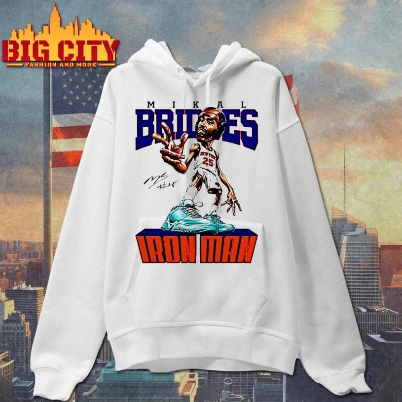 Mikal Bridges Iron Man New York Knicks Nba Finals 2026 Signature Shirt