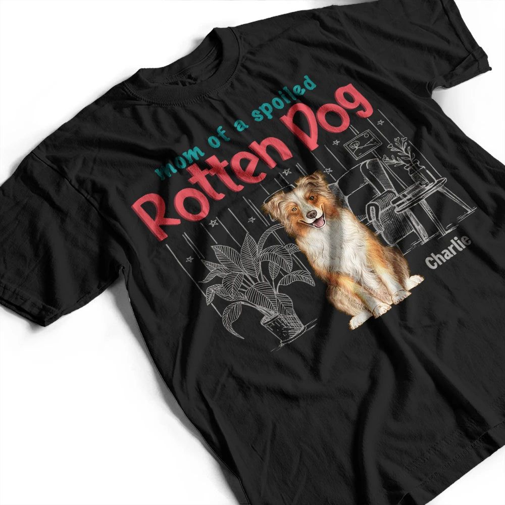 Mom Dad Of A Spoiled Rotten Cat Dog - Personalized T Shirt
