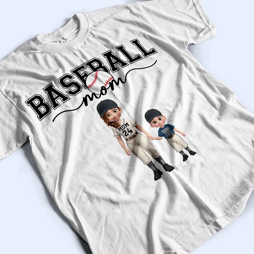 Baseball Mom Kids - Personalized T Shirt