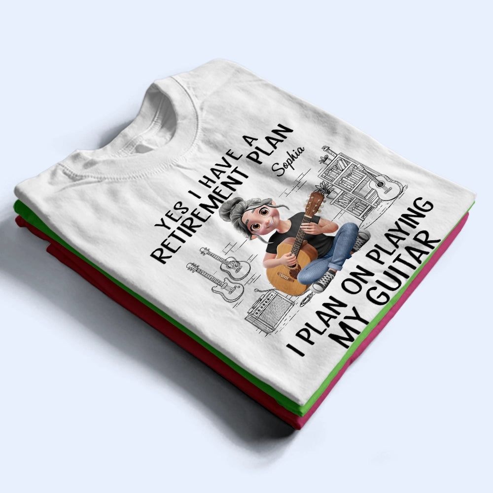 I Plan On Playing My Guitar - Personalized T Shirt