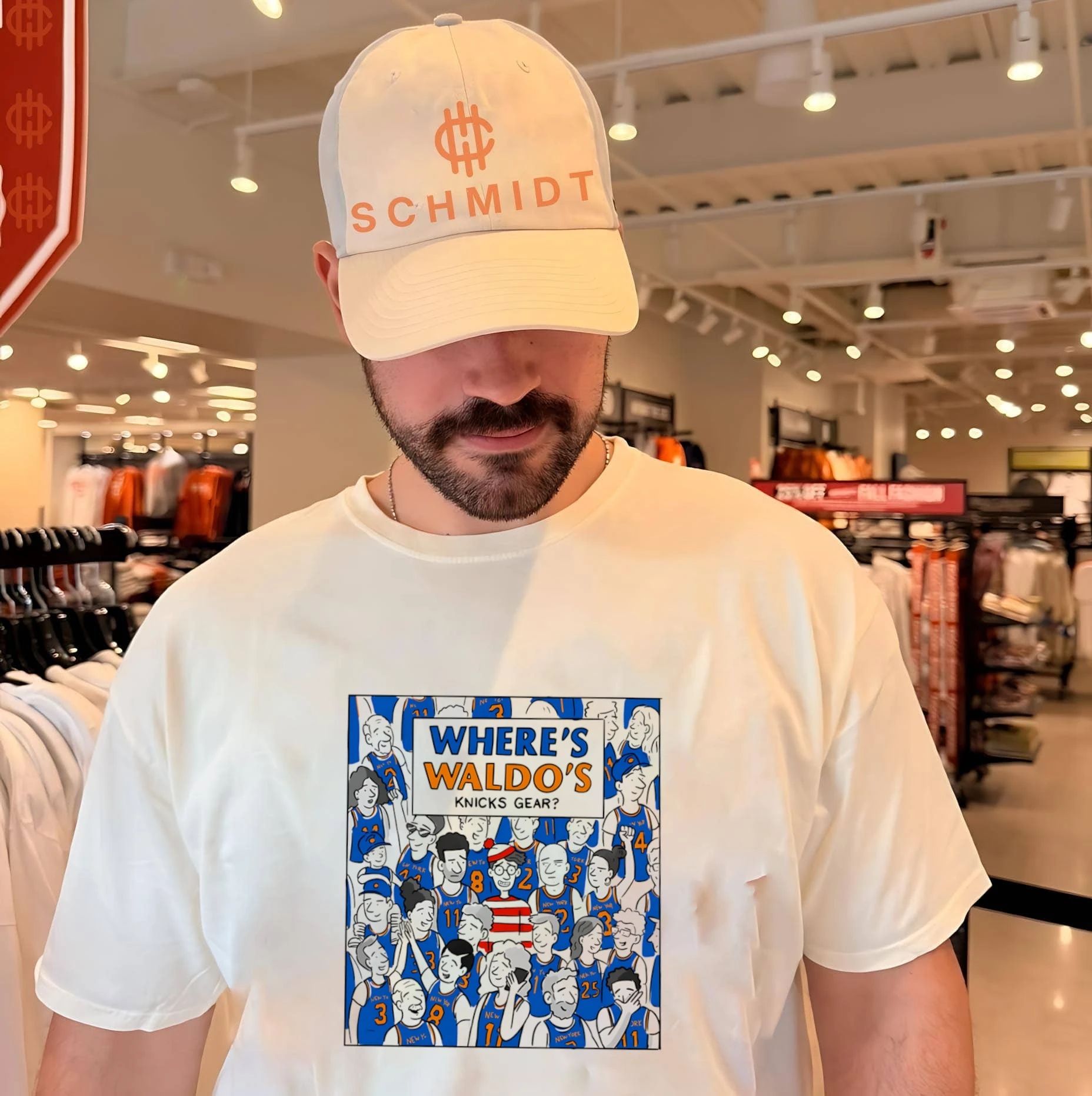 Where’s Waldo’s Knicks Gear fan paint shirt