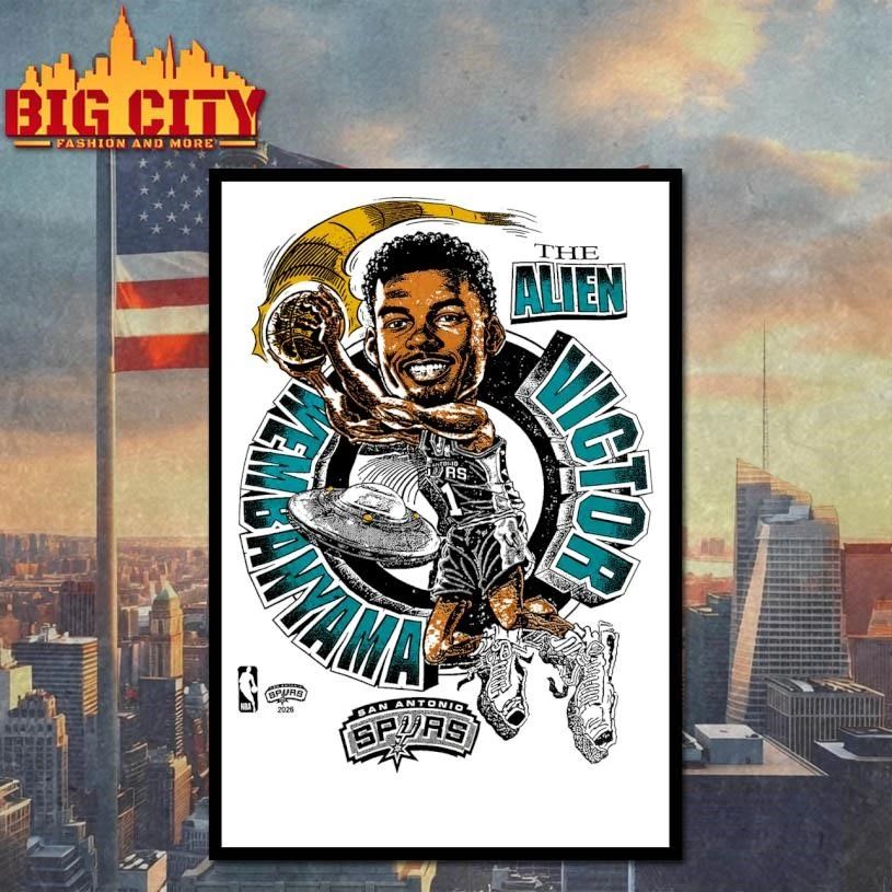 Victor Wembanyama The Alien San Antonio Spurs Game 6 Conference Finals NBA Playoffs Caricature Shirt