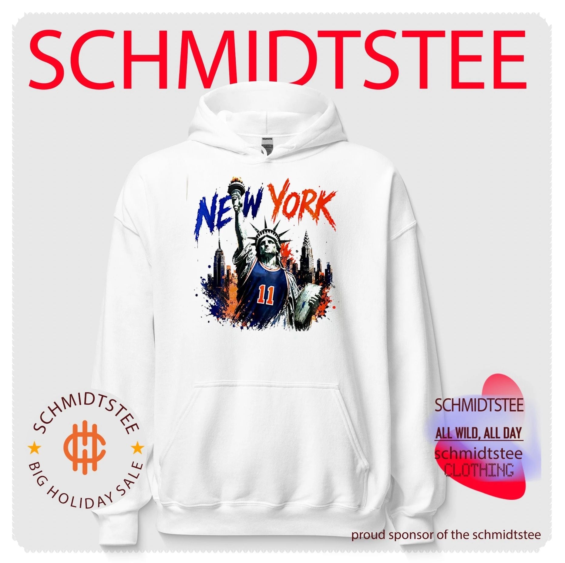 Statue of Liberty wearing New York Knicks jersey vintage shirt