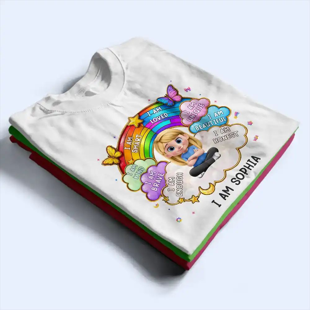 I Am Smart Kind Brave Butterfly - Personalized T Shirt