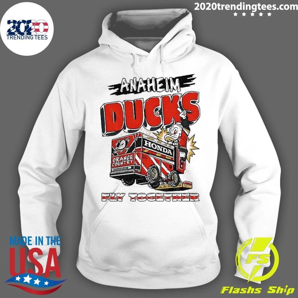Anaheim Ducks hockey mascot Anaheim Ducks Fly Together shirt