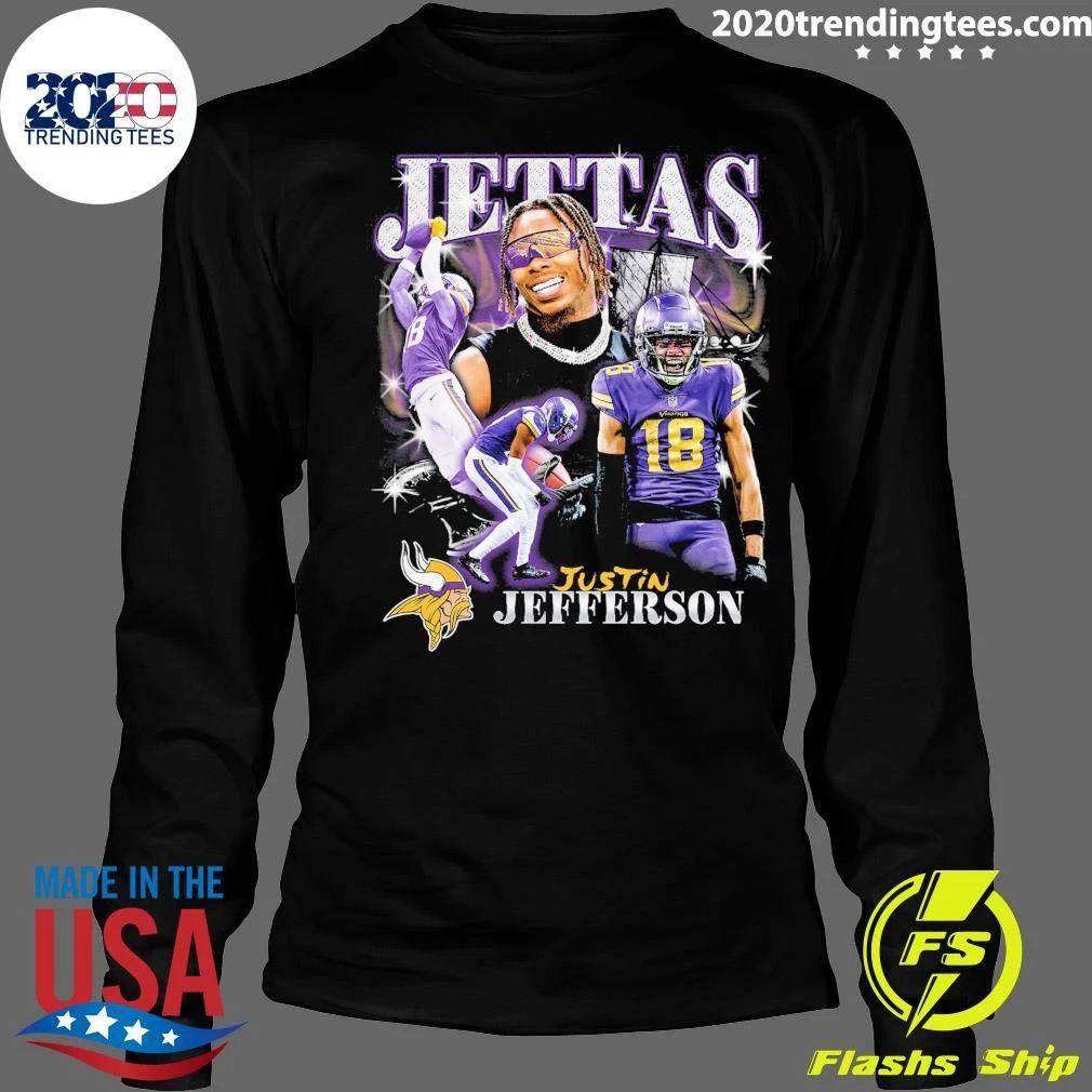 Fanatics Black Minnesota Jettas Justin Jefferson Notorious Player Shirt