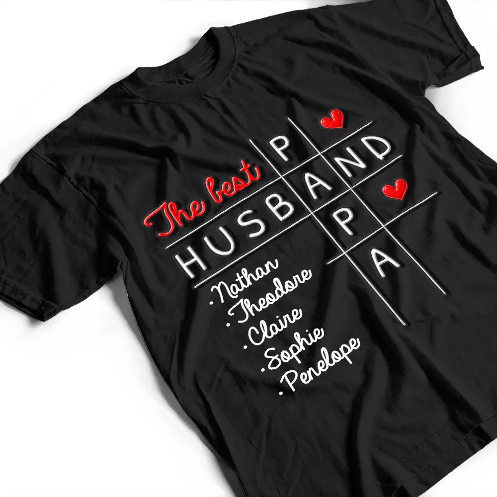 The Best D Husband Dad Funny Kid Name Word Game - Personalized T Shirt