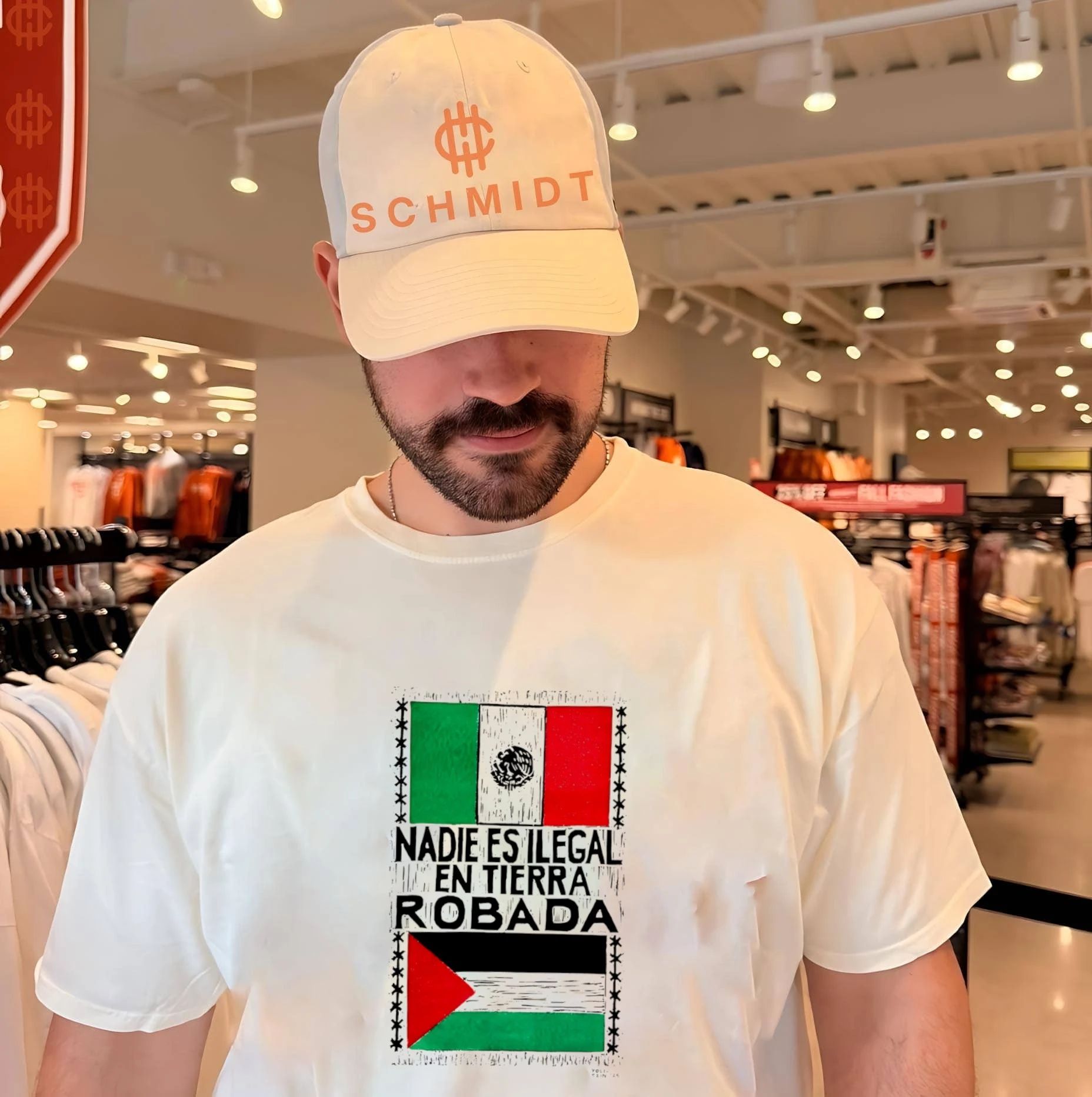 Nadie es ilegal en tierra robada Italian flag shirt