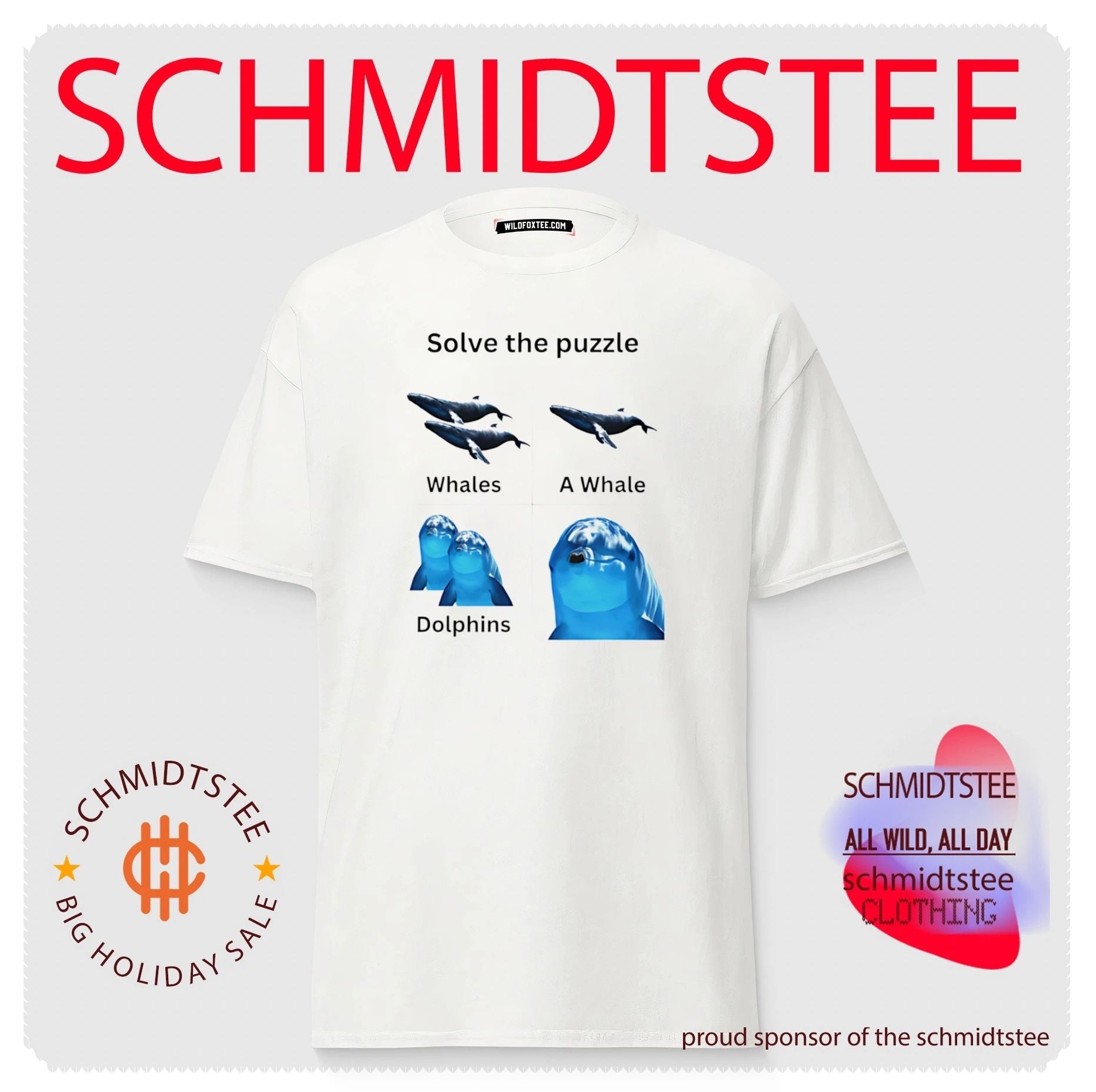 Solve the puzzle Whales a whale dolphins shirt